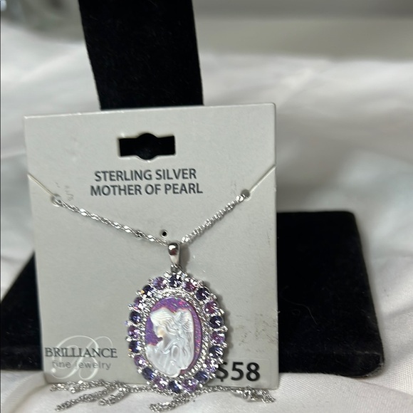 Sterling Silver Mother of Pearl Necklace - Picture 4 of 4